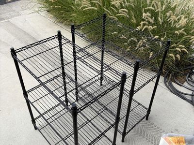 Wire shelves