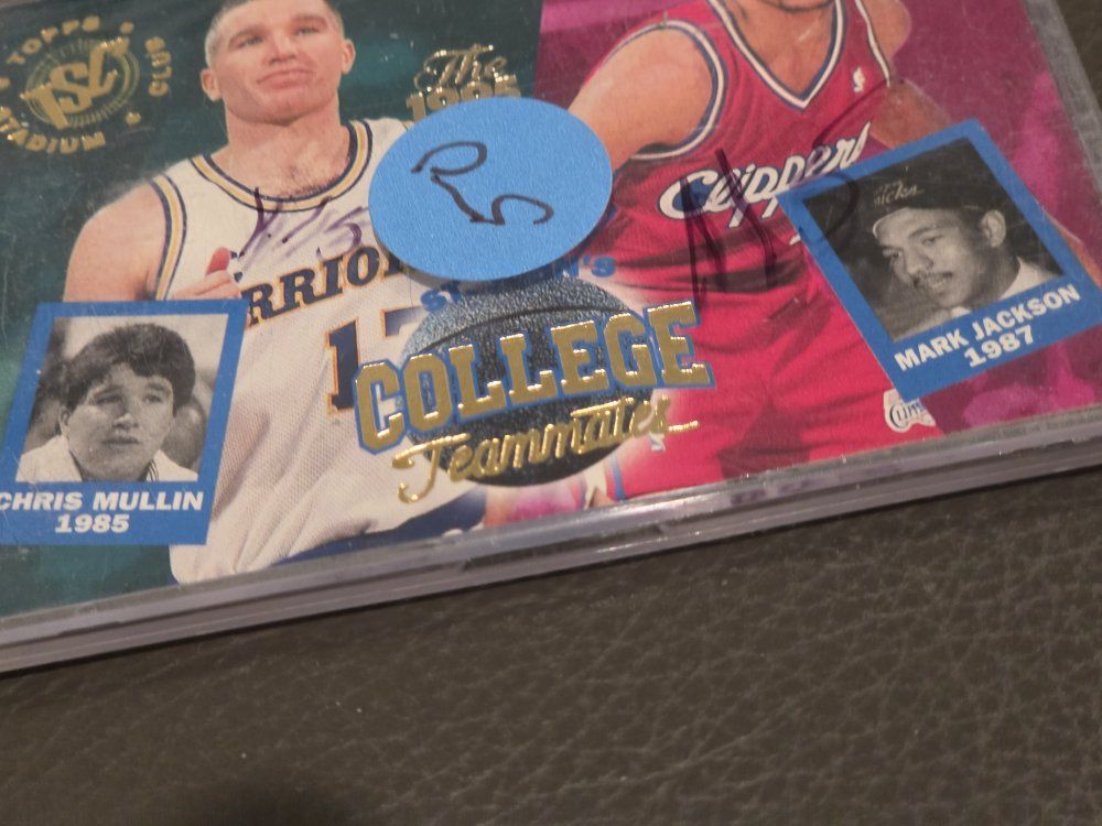 Topps Stadium Club "College Teammates" Chris Mullin & Mark Jackson Autographed Card