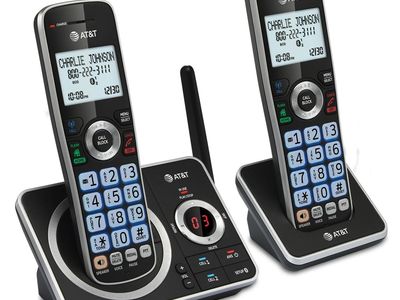 AT&T CL84107 DECT 6.0 Cordless Phone System with Answering Machine & Caller ID, 2 Handsets