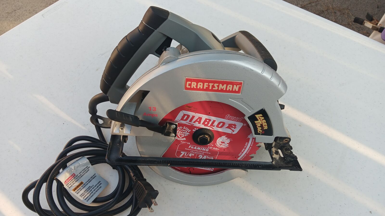 Craftsman Corded 13amp, 7 1/4” with a Laser Trac Circular Saw