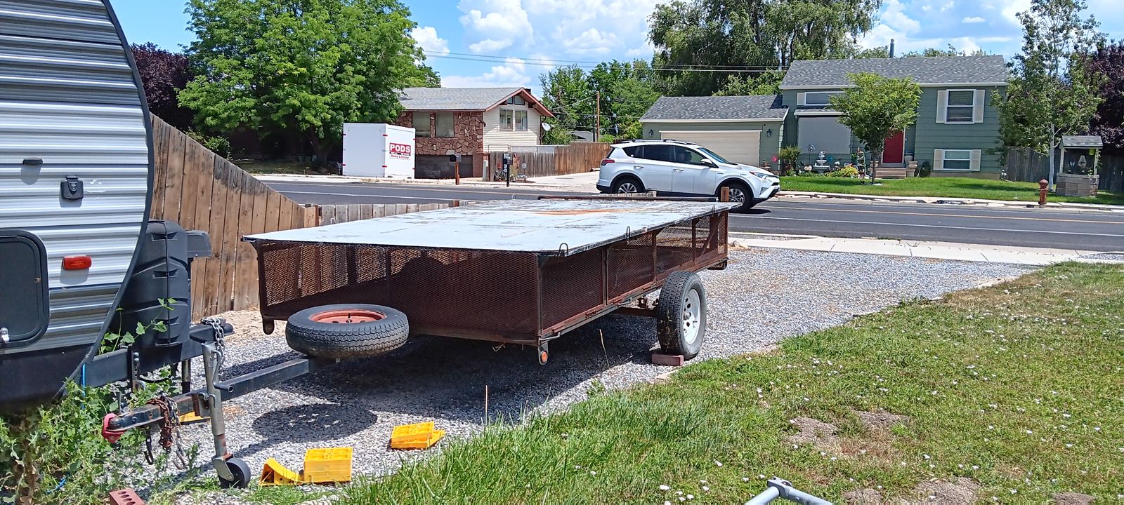 Custom Flatbed Utility Trailer with Under-Storage - River Rafting/Camping Ready