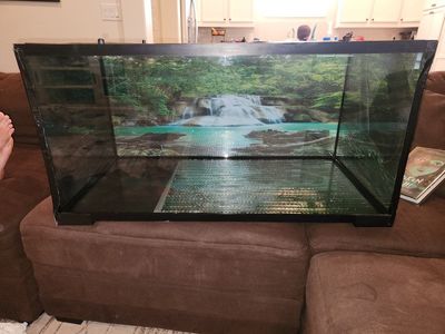 50 gallon Glass Reptile Tank Terrarium with Screen Top