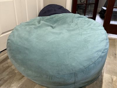 CordaRoy's Convertible Bean Bag Chair - Light Blue Microfiber
