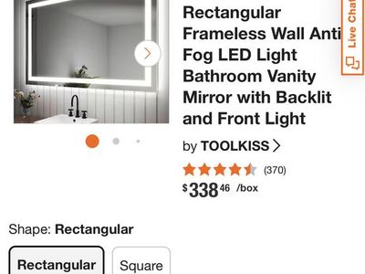 55x36 Bathroom vanity Mirror