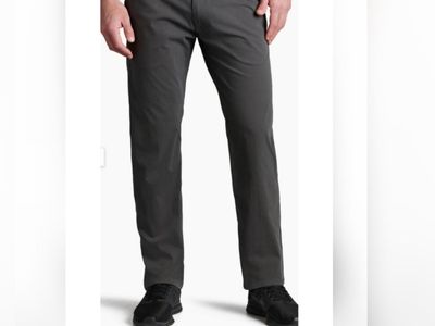 Kuhl Slax Lightweight Chino Style Everyday Pant Carbon Gray Men's 36x32