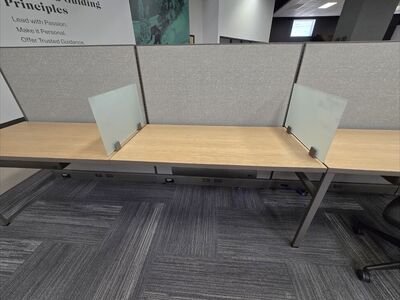 Lightly used cubicles benching workstations task chairs conference tables