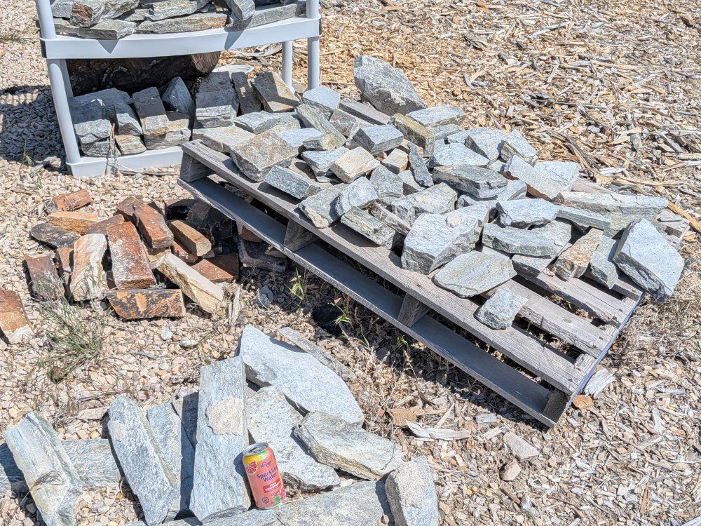 Beautiful Silvery Sparkly Idaho Quartzite Pavers Block Edger Pieces Landscaping Decorative