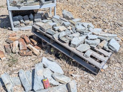 Beautiful Silvery Sparkly Idaho Quartzite Pavers Block Edger Pieces Landscaping Decorative