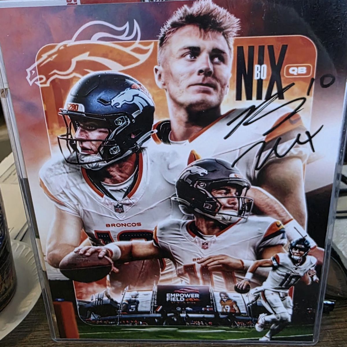 Bo Nix Denver Broncos Professional 8x10 Photo RP