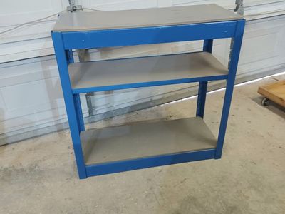 Metal and wood shelf