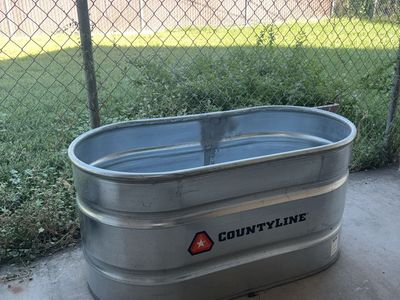 CountyLine Galvanized Steel Oval Stock Tank
