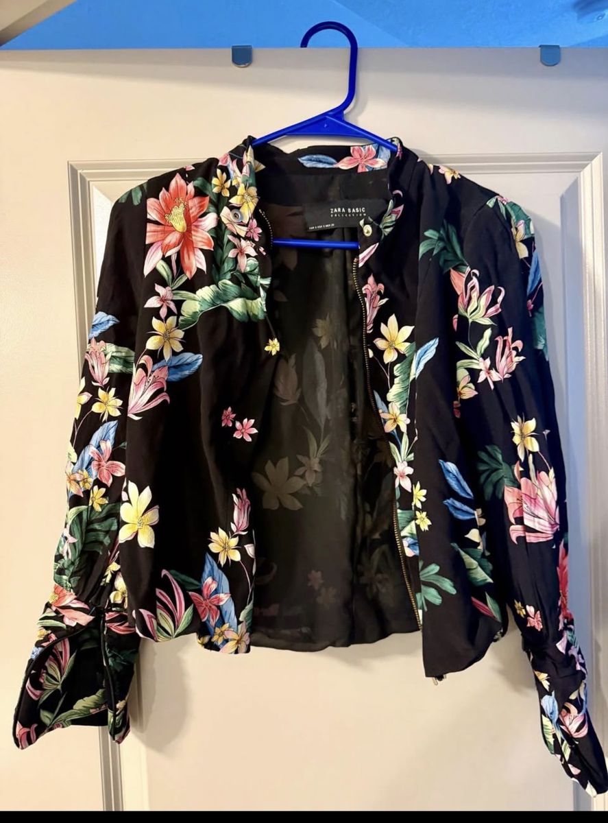 Womens Bomber Floral Jacket