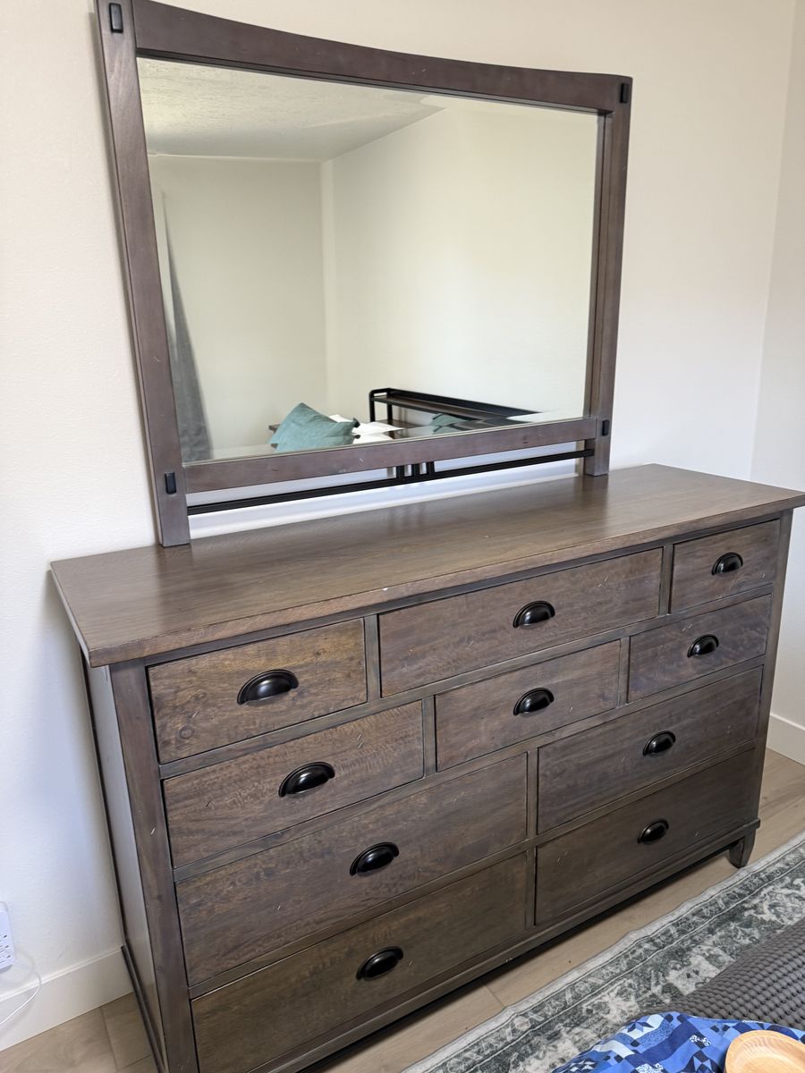 Quality Solid Wood Dresser w/ Mirror