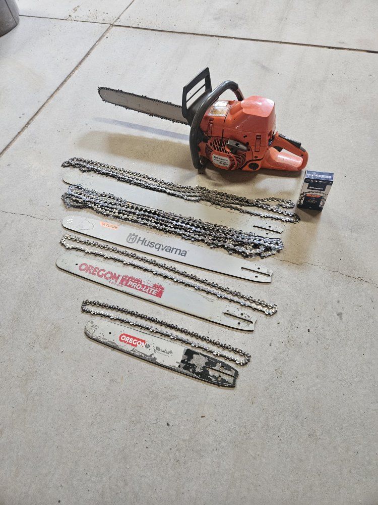 Husqvarna 575XP Gas Chainsaw with Extra Bars and Chains