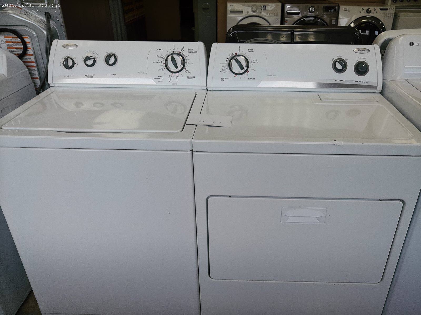 Heavy Duty Top Load Washer and Dryer~90 Day Guarantee