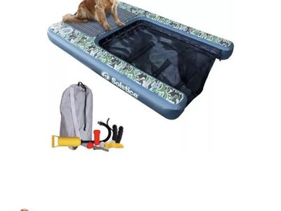 Solstice Inflatable Pup Plank Floating Dog Ramp for Boats and Pools