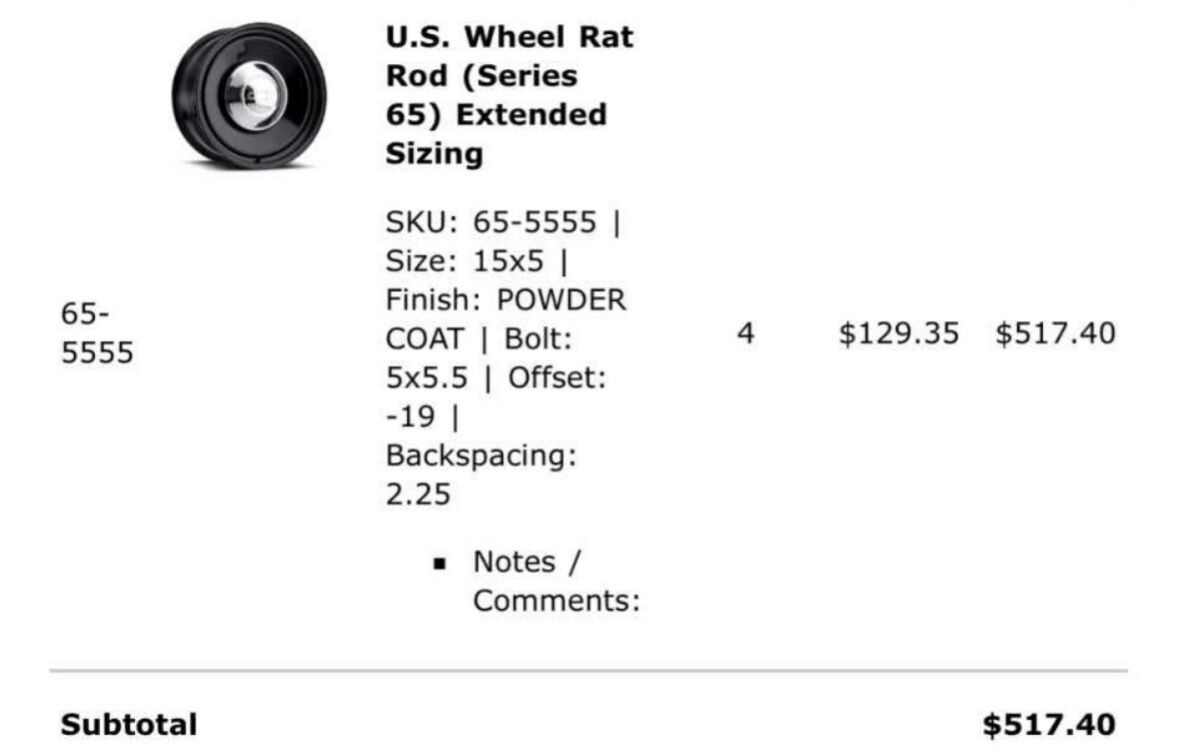 U.S. Wheel Rat Rod (Series 65) Extended