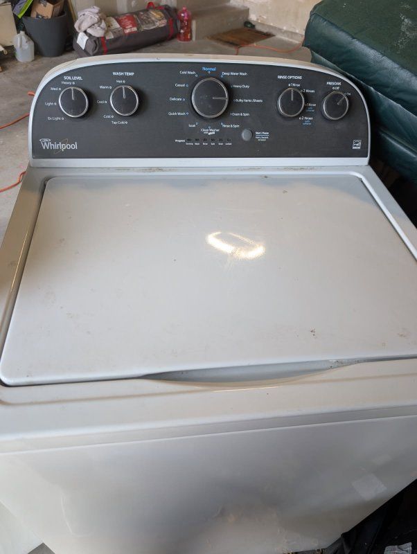 Whirlpool White Electric Dryer & Top-Load Washer Set with AccuDry & Deep Water Wash