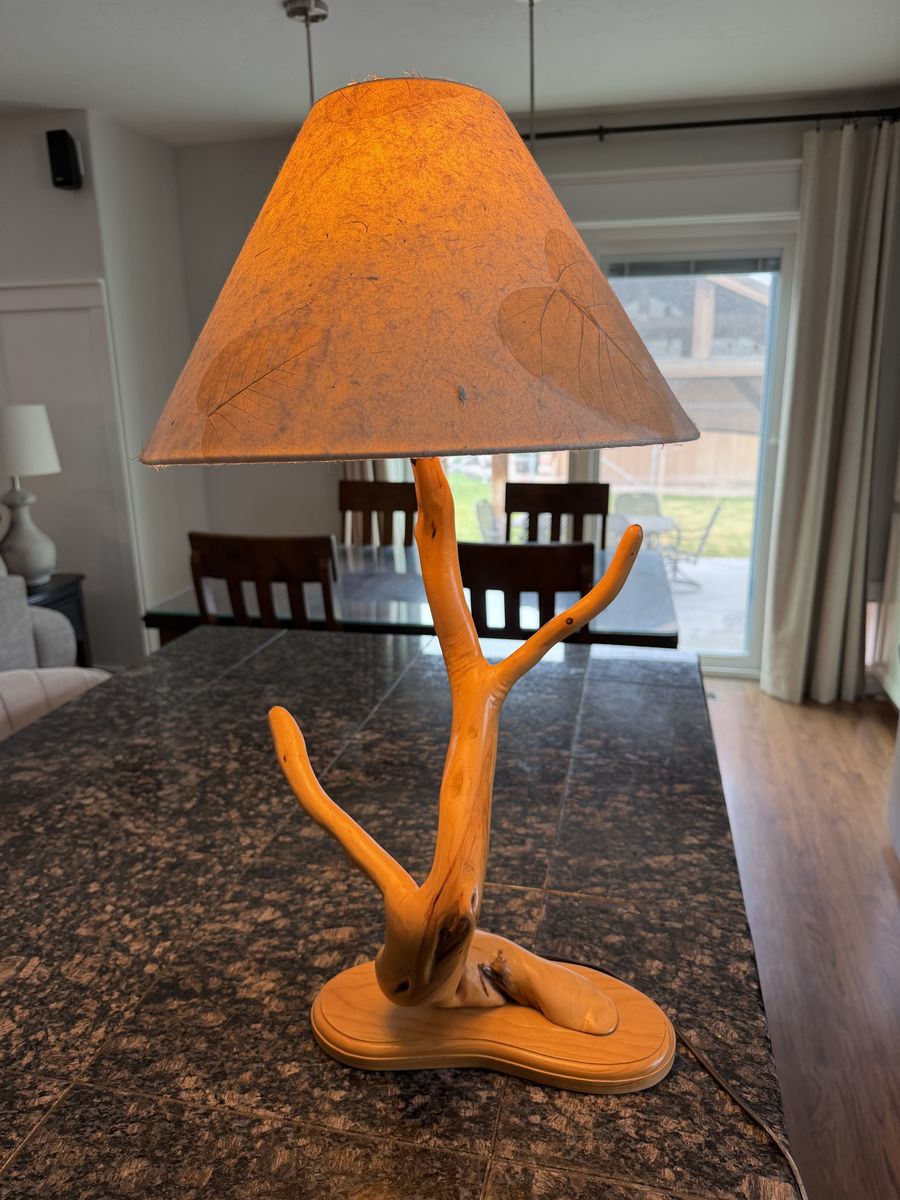 Hand made table lamp
