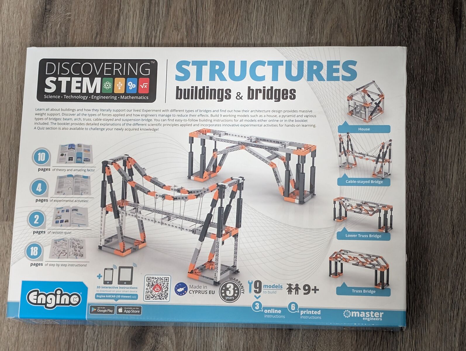 Engino- Structures, Buildings & Bridges, Building, STEM Projects (9 Model Options)