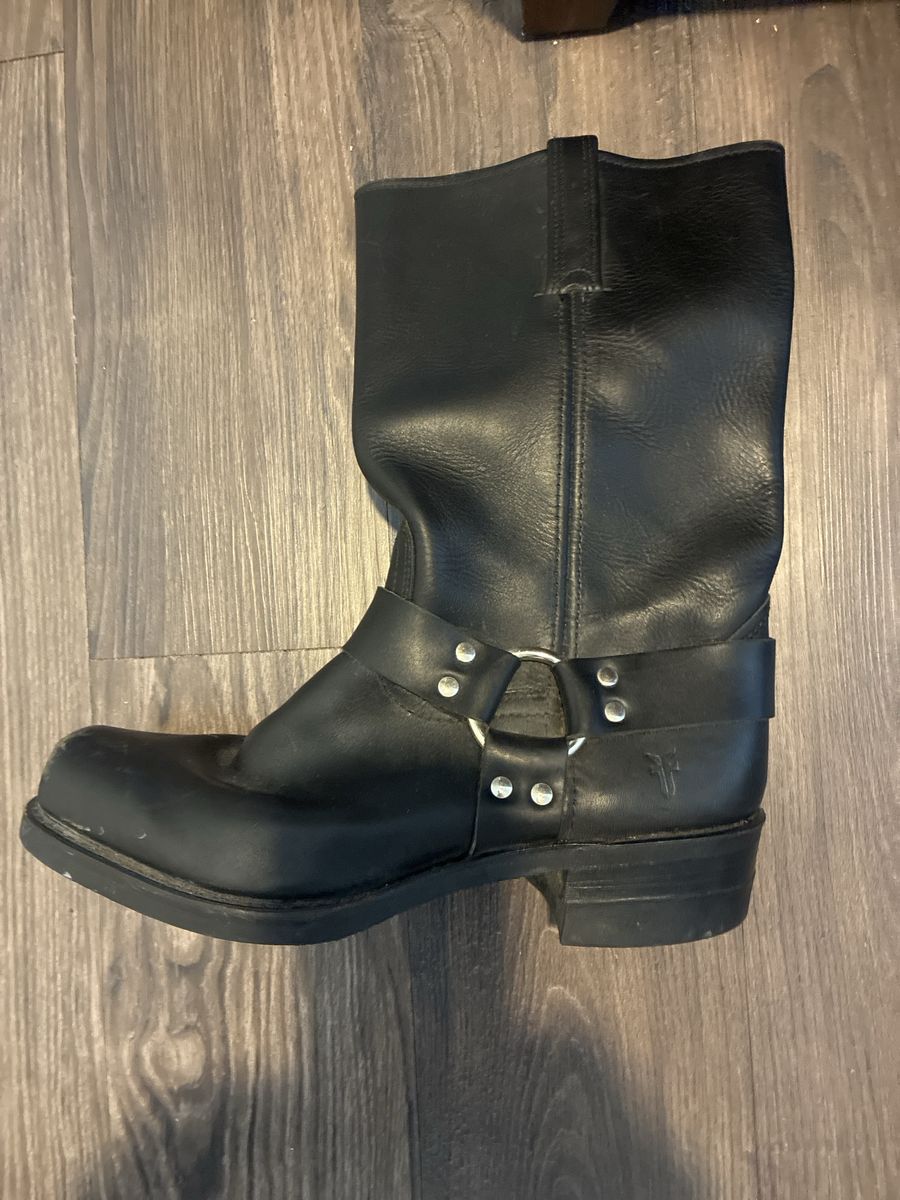 Frye Black Leather Men's Harness Boots. Men’s 11