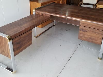 Large Executive L-Shaped Office Desk with Return – Solid Wood – St. George