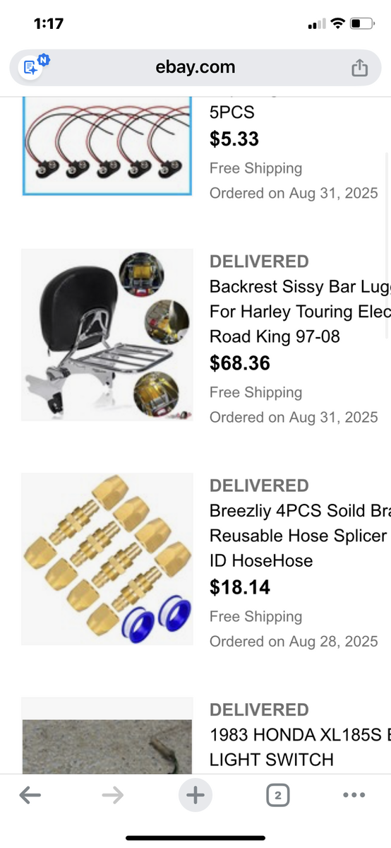 Back rest sissy bar luggage rack