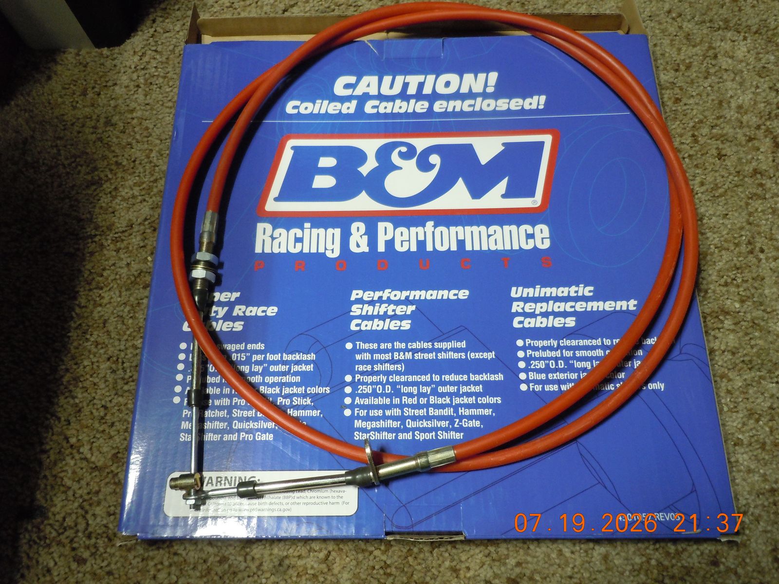 B&M SHIFTER CABLE