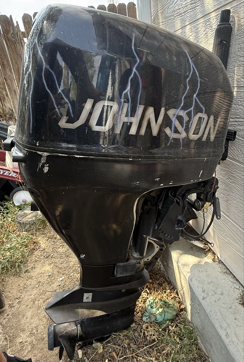 Johnson 9.9 Outboard Boat Motor - Custom Lightning Graphics