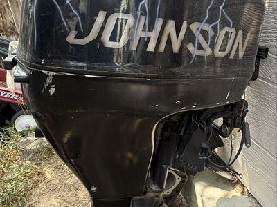 Johnson 9.9 Outboard Boat Motor - Custom Lightning Graphics