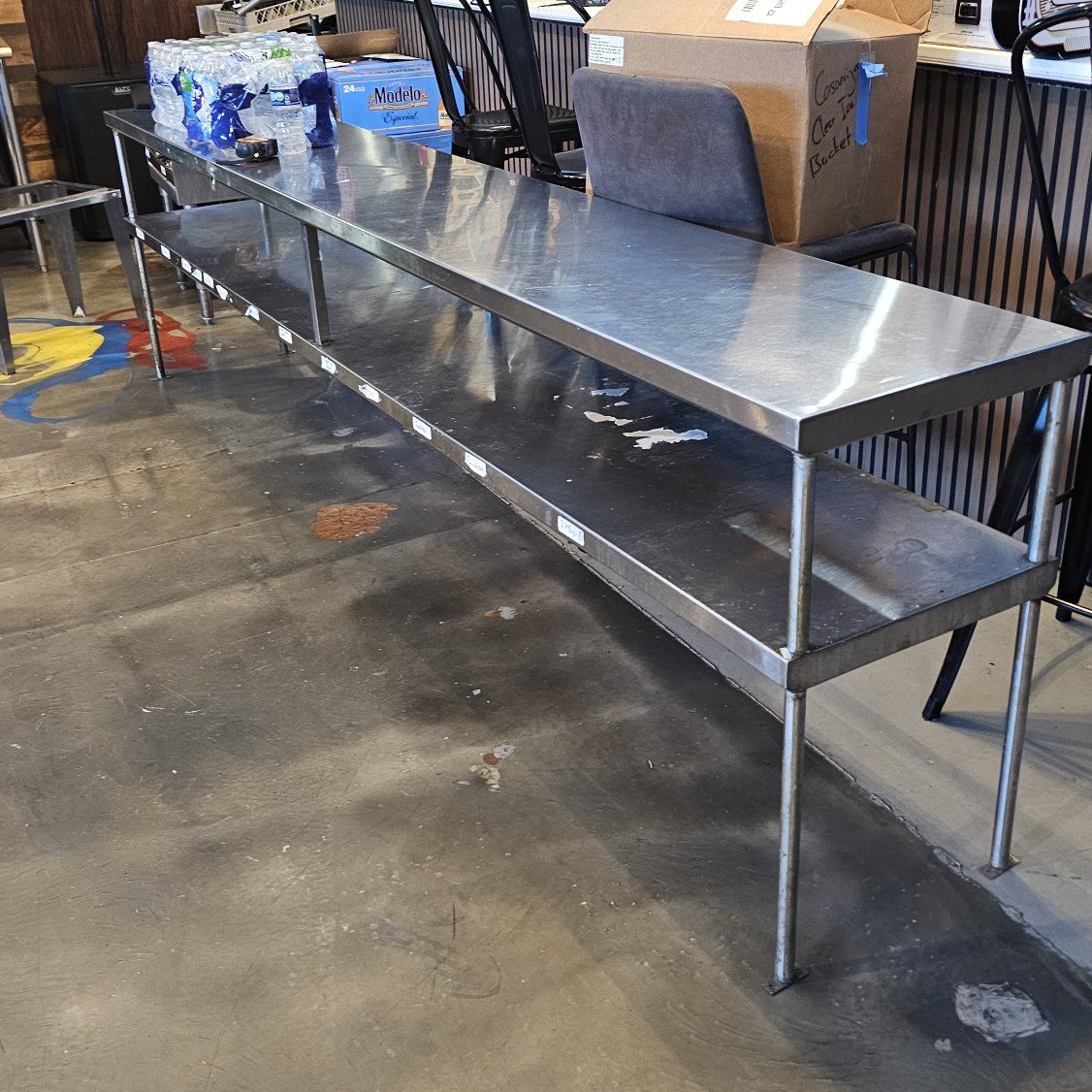 Stainless steel table with undershelf