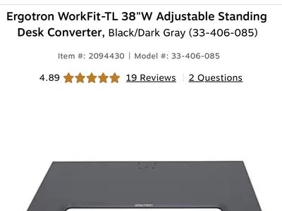 ERGOTRON WORKFIT-TL-Sit-Stand Workstation
