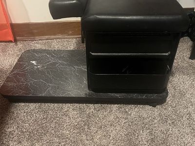 Black Footrest/Armrest for Tattoo, Medical, or Salon Use - Used Condition