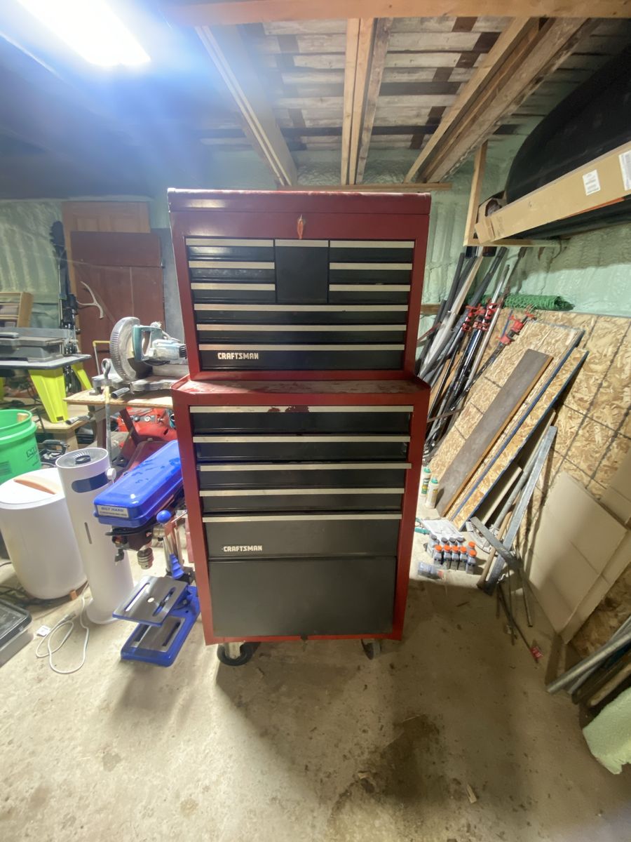 Old Craftsman Tool Chest w/ Tools
