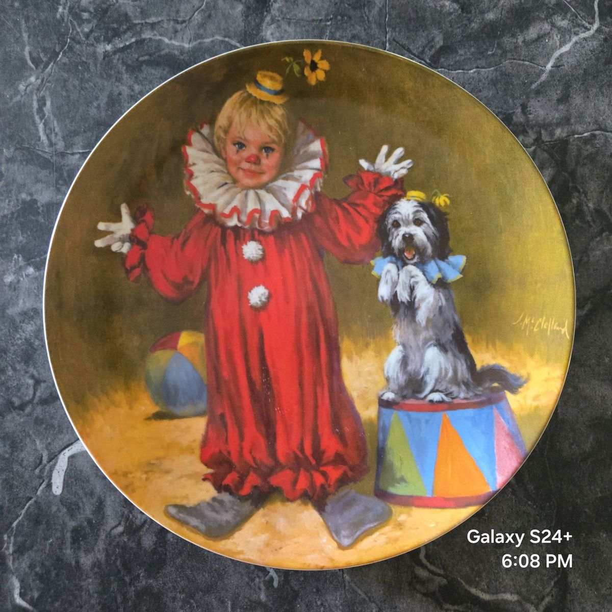 RECO International "Tommy the Clown" John McClelland Knowles China Plate #1499G Limited Edition 1982