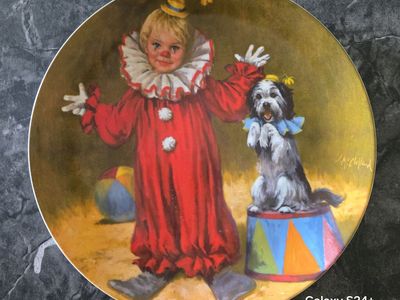 RECO International "Tommy the Clown" John McClelland Knowles China Plate #1499G Limited Edition 1982