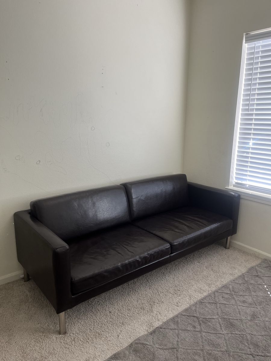 Modern dark brown couch