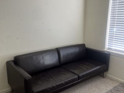 Modern dark brown couch