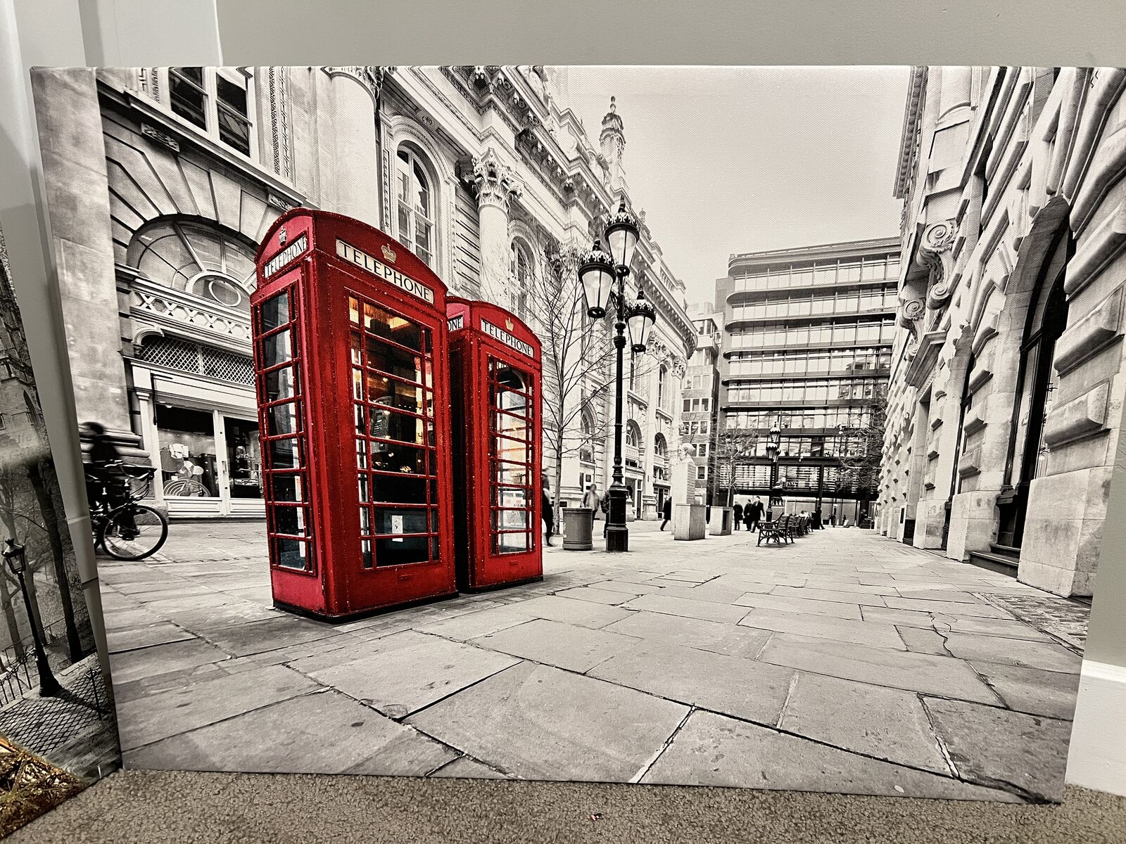 Phone Booths in England Canvas Wall Art