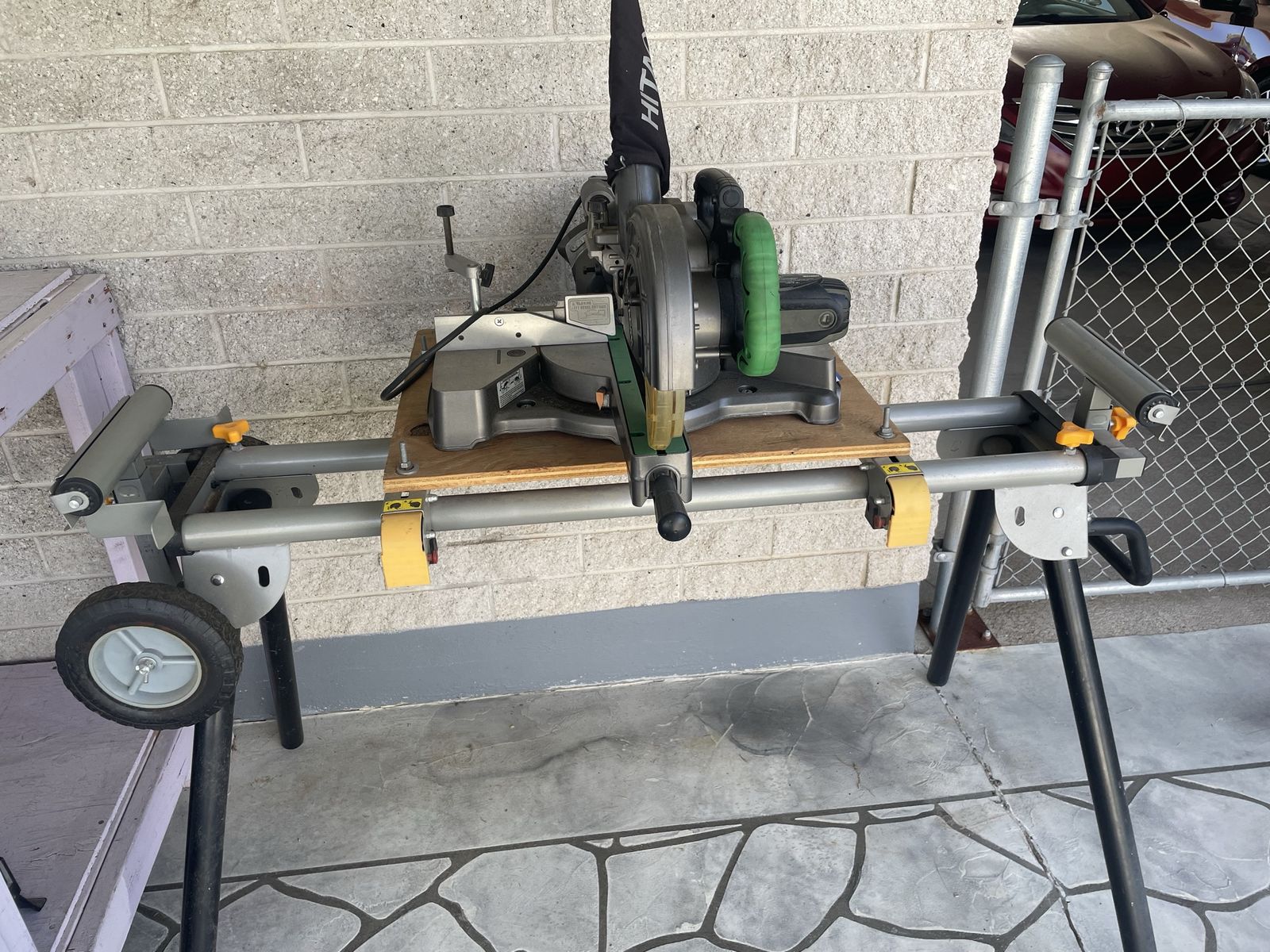 Hitachi 10" Miter Saw w/ Stand - Used Power Tool for Woodworking