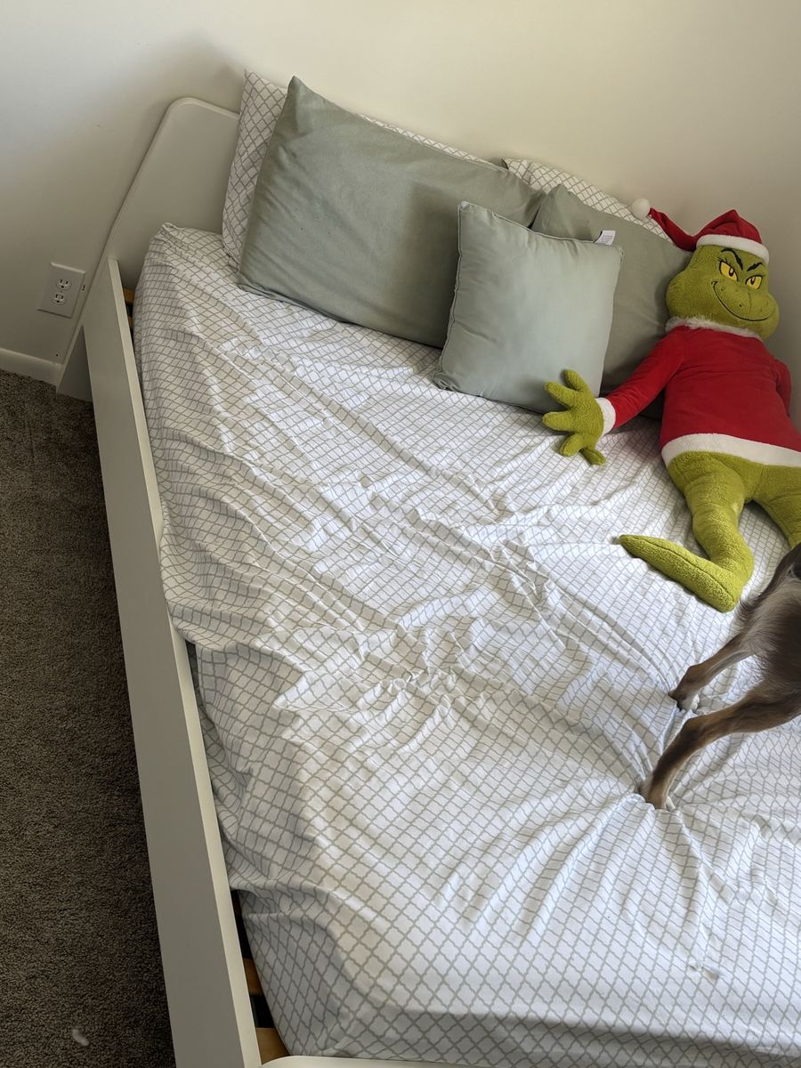 IKEA White Bed Frame with Headboard