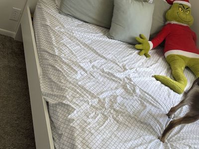 IKEA White Bed Frame with Headboard