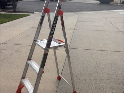 Little Giant Xtra-Lite+ Aluminum Step Stool Ladder, 3-Step, Lightweight & Portable new