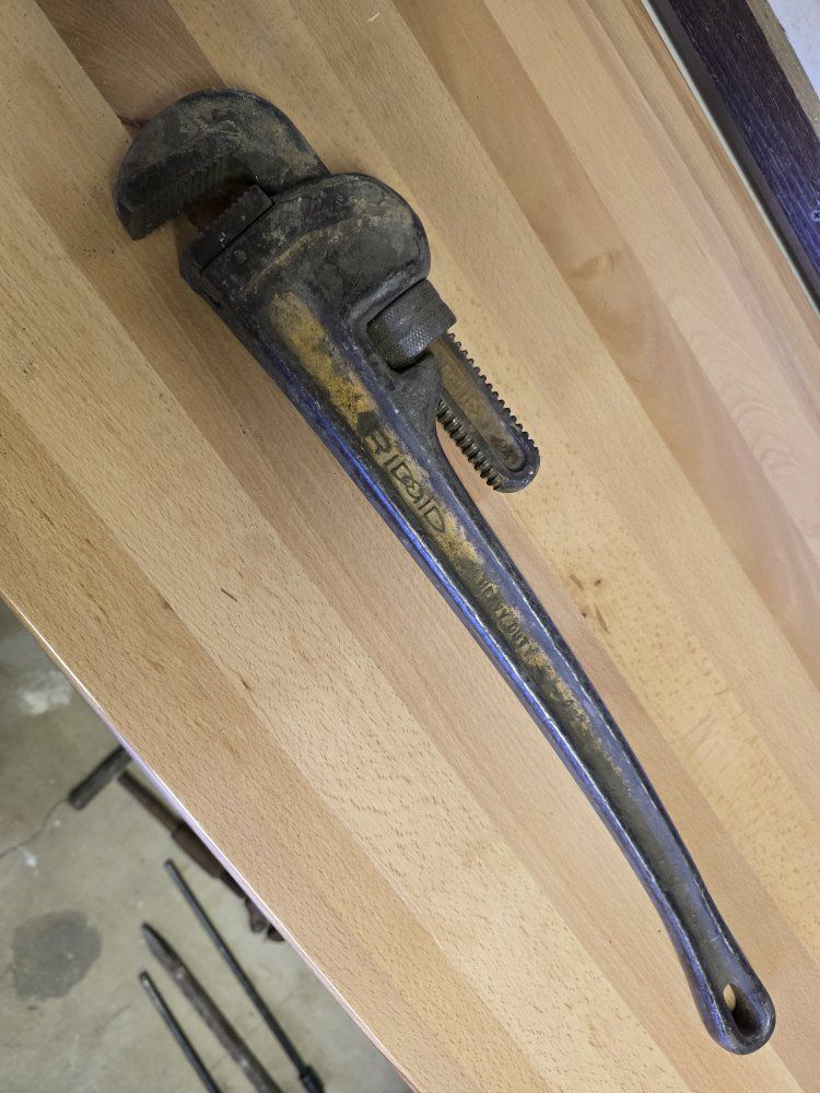24 inch steel Ridgid pipe wrench