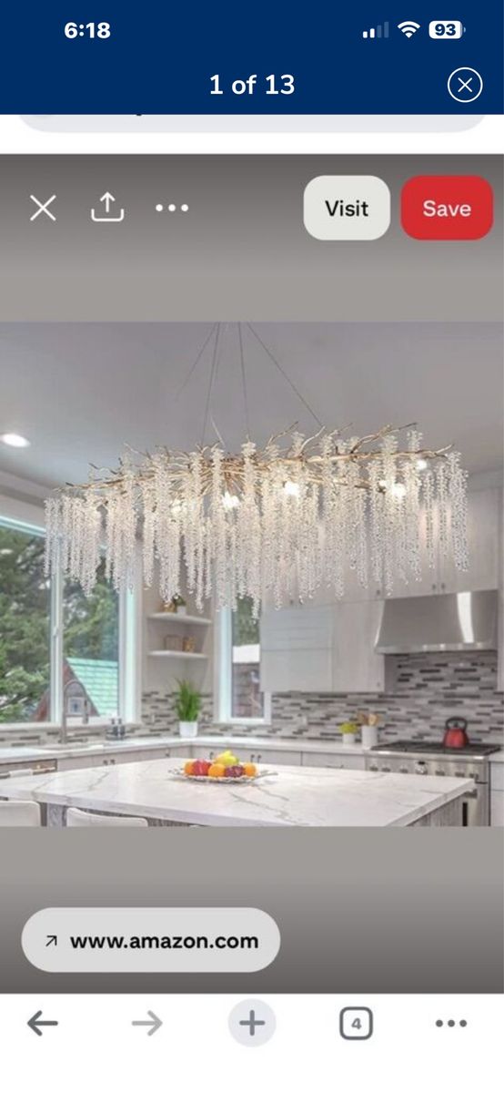 TMAFON Large Crystal Dining Living Room Chandelier