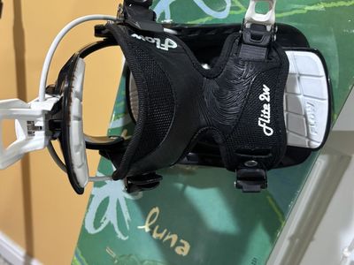 snowboard with bindings and boots