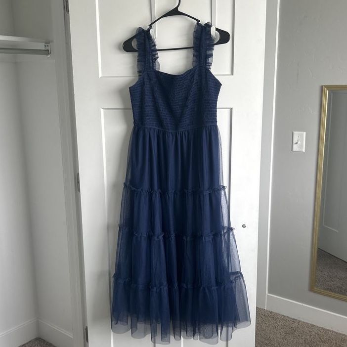 Navy blue tulle dress - size large