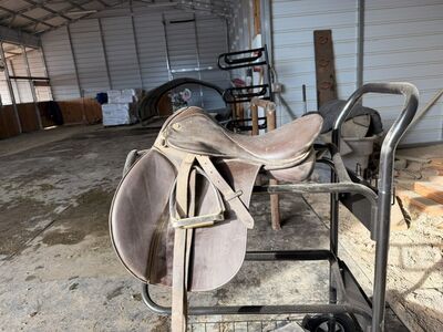 Englishe Saddle With Pads And Other Tack