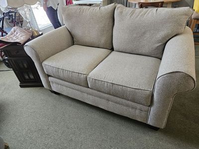 Light taupe-grey loveseat