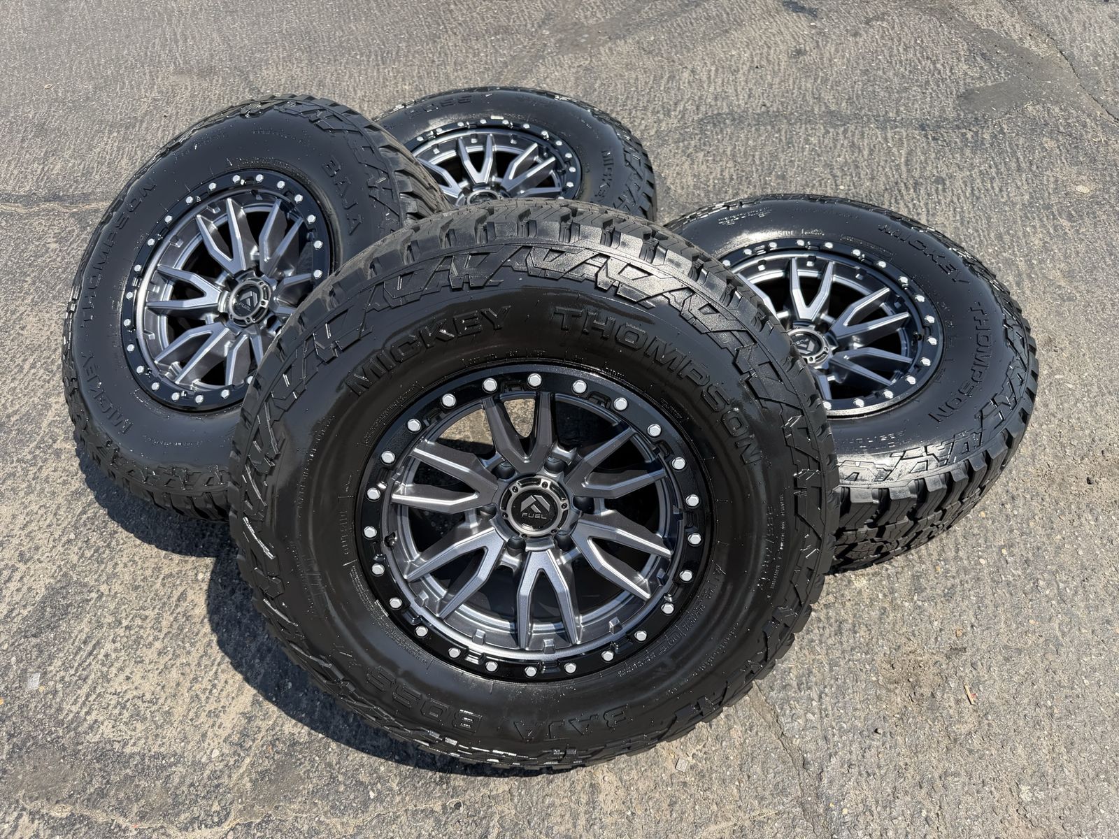 17” Fuel Rebel 6 Lug 6x5.5 | 6x139.7 33” Mickey Thompson Baja Boss A/T 285/70R17